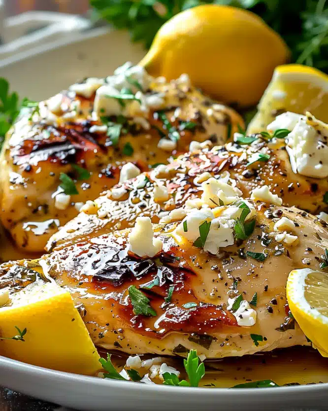 Greek Chicken with Lemon and Feta