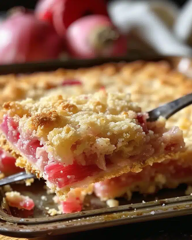 No Bake Rhubarb Dessert