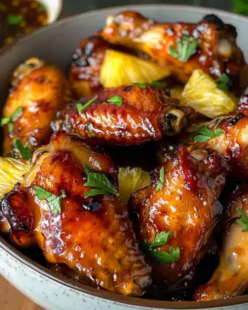 Brown Sugar Pineapple Chicken Wings
