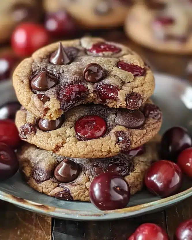 Cherry Chocolate Chewy Cookies