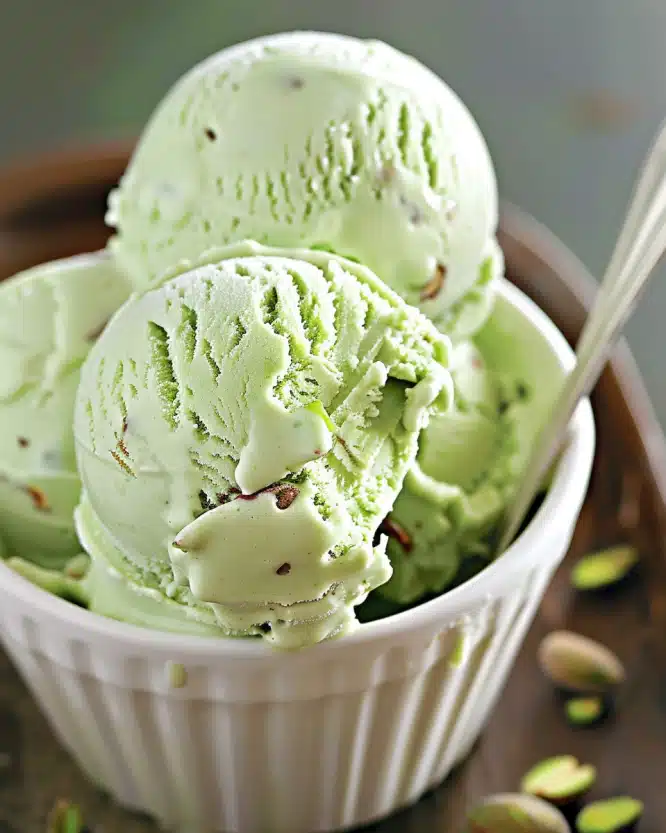 Pistachio Pudding Homemade Ice Cream