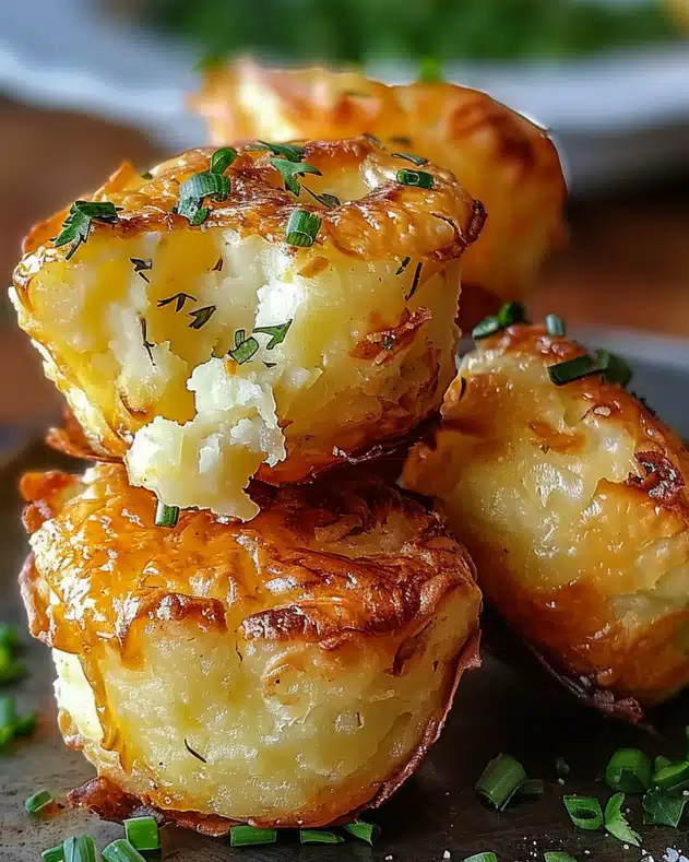 Cheesy Mashed Potato Puff Bites