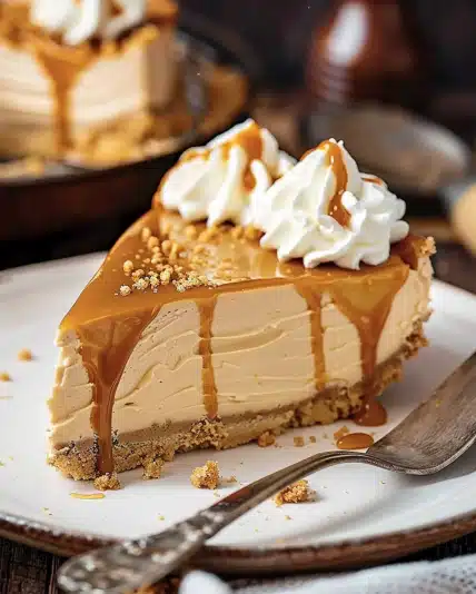 Butterscotch Cheesecake with Salted Caramel Top