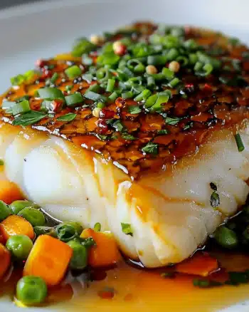 Citrus-Ginger Glazed Cod with Veggie Medley