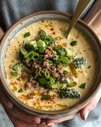 Creamy Keto Broccoli and Cheese Soup