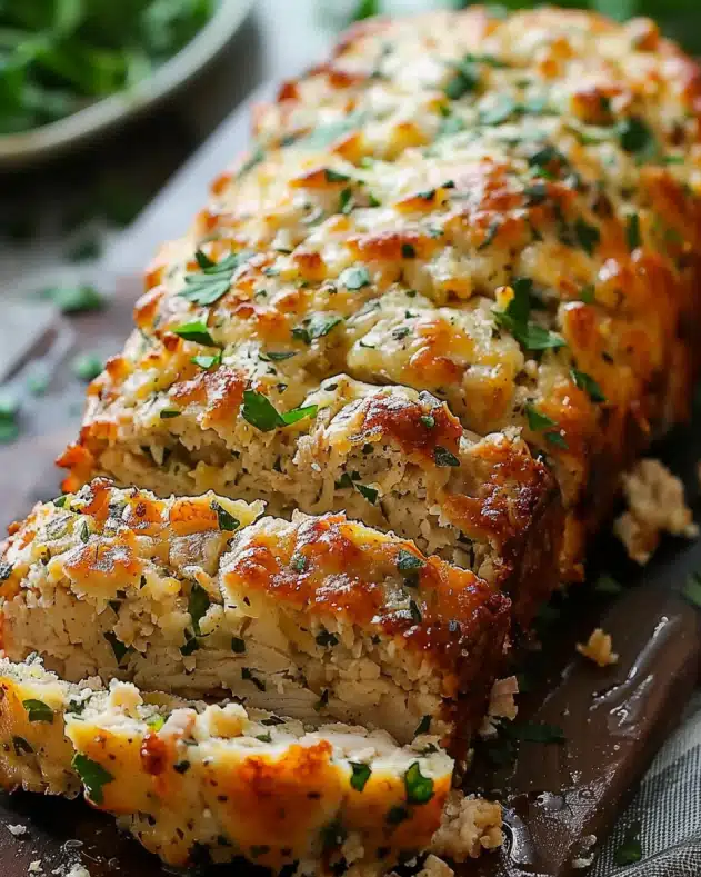 Garlic Parmesan Chicken Meatloaf
