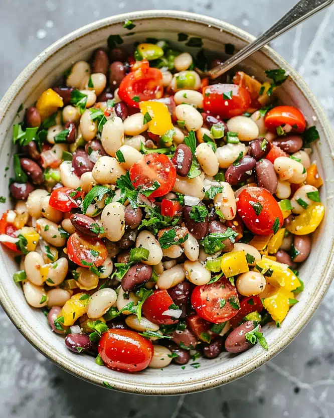 Colourful Rainbow Bean Salad
