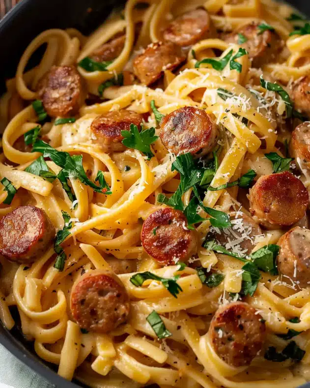 Creamy Cajun Sausage Pasta