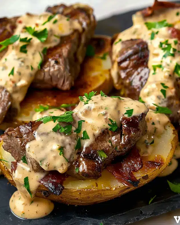 Loaded Baked Potato with Steak