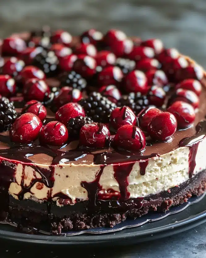 Decadent Black Forest Cheesecake