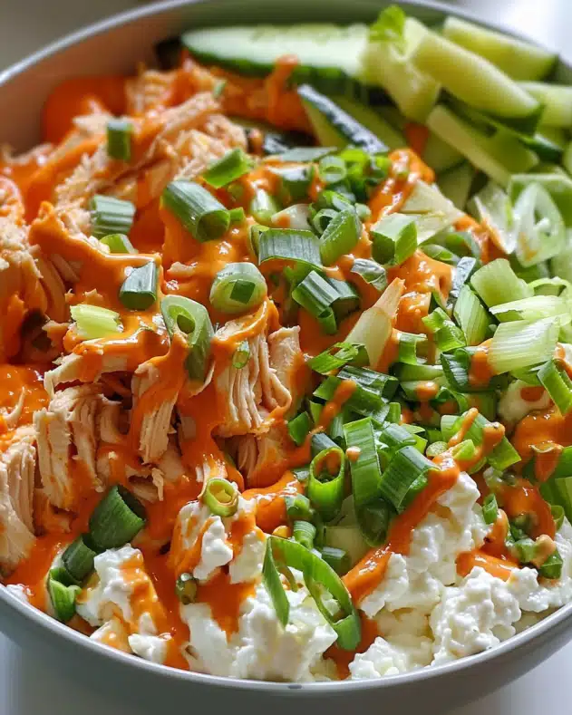 Buffalo Chicken Cottage Cheese Bowl