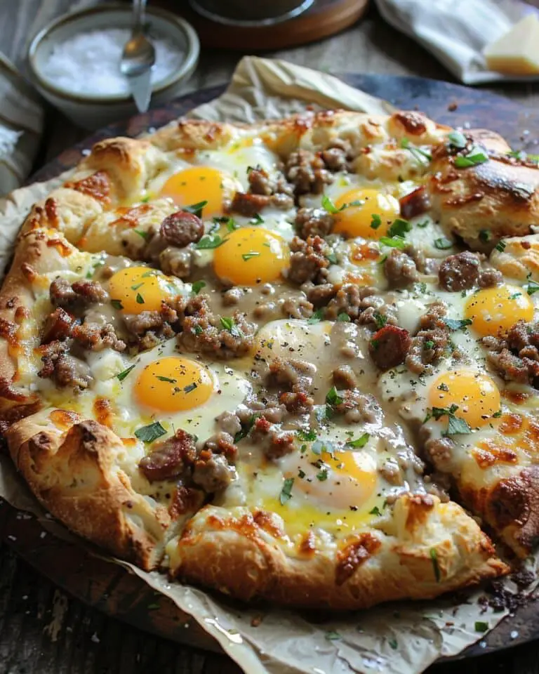 Biscuits and Sausage Gravy Breakfast Pizza