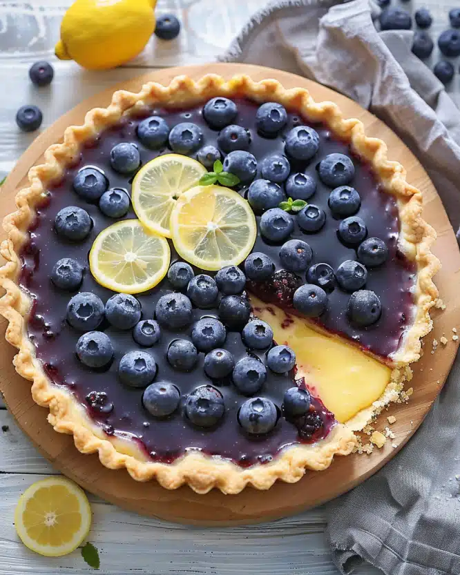 Blueberry Lemon Curd Tart