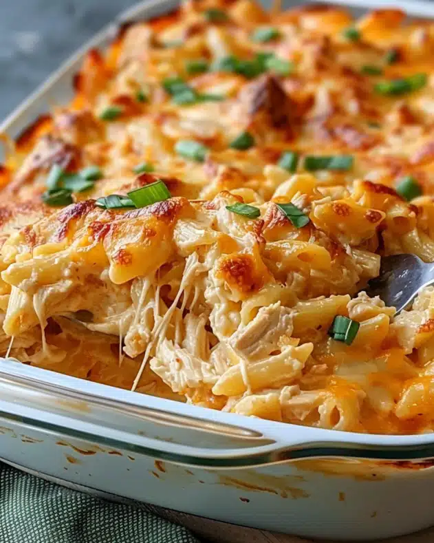Buffalo Chicken Pasta Bake