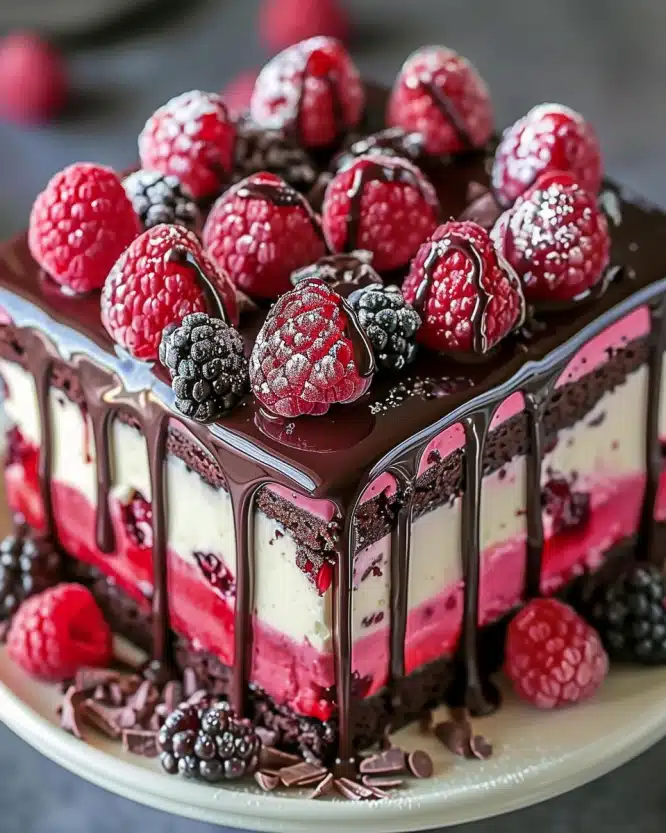 Chocolate Raspberry Drip Cake