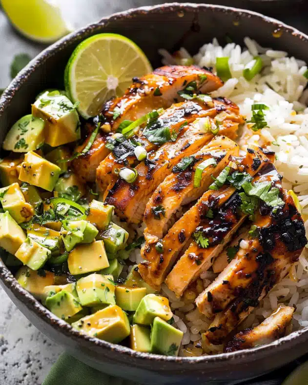 Honey Chipotle Chicken Rice Bowls
