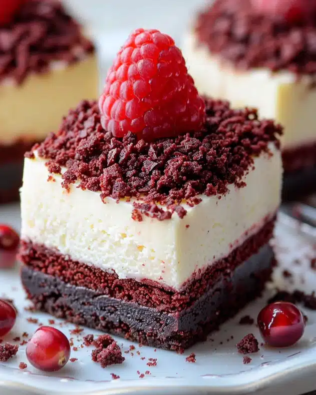 Red Velvet Brownie Cheesecakes