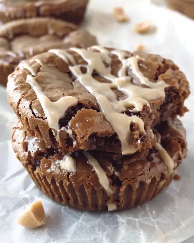Healthy Chocolate Peanut Butter Brownie Cups