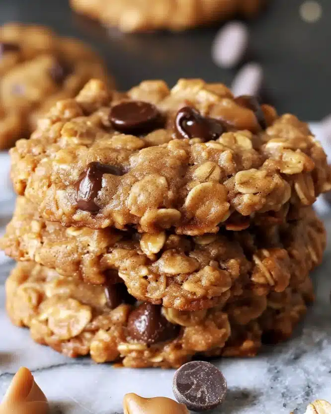 Peanut Butter Oatmeal Chocolate Chip Cookies
