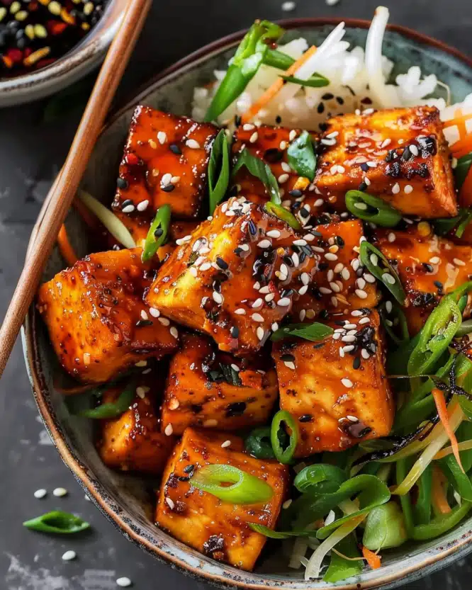 Crispy Gochujang Korean Tofu
