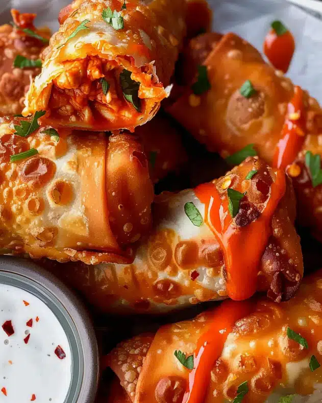 Buffalo Chicken Egg Rolls
