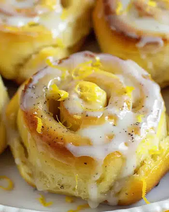 Soft Glazed Lemon Rolls