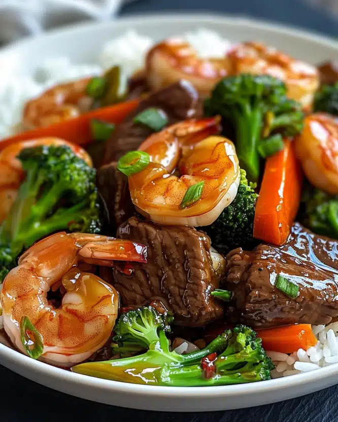 Sweet & Savory Hoisin Beef, Shrimp, and Veggies