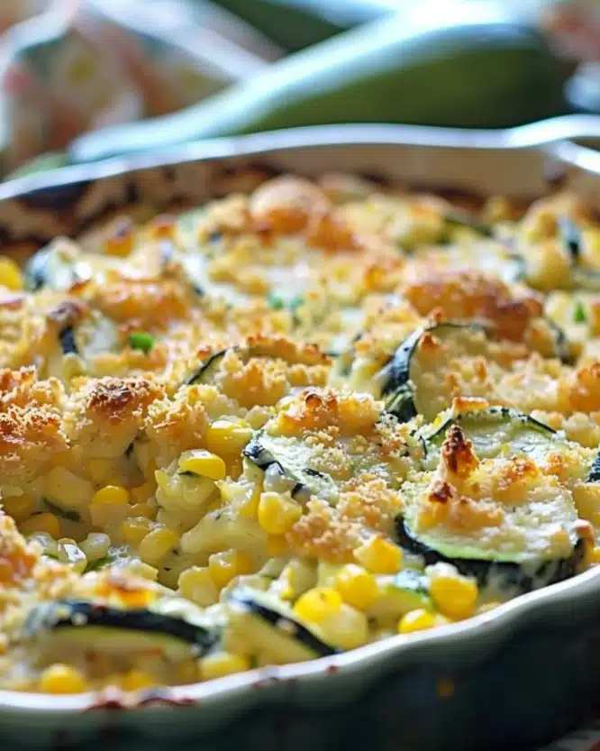 Zucchini Squash & Corn Casserole