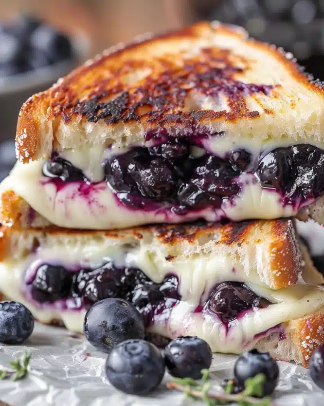 Blueberry Brie Grilled Cheese Delight
