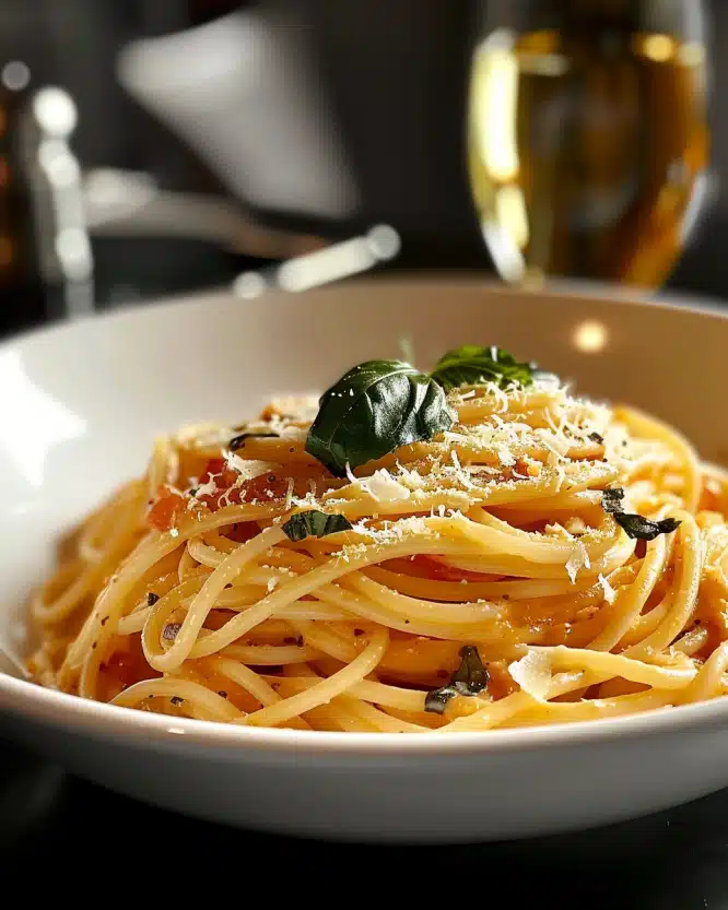 Cheesy Garlic Parmesan Spaghetti