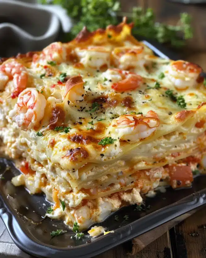 Seafood Lasagna with Shrimp & Crab