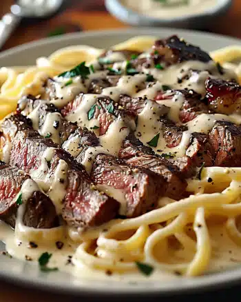 Steak Gorgonzola Alfredo