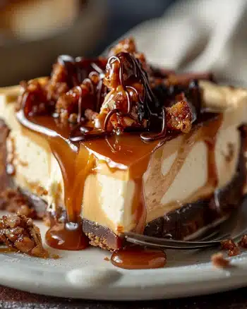 Bourbon Caramel Cheesecake
