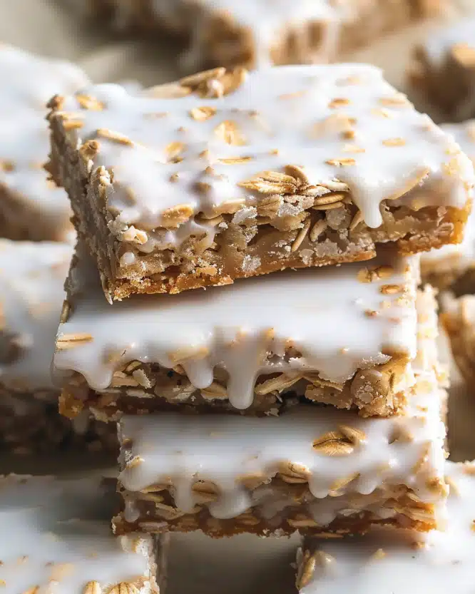 Iced Oatmeal Cookie Bars