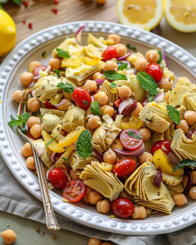 Tuscan Artichoke Salad with Chickpeas