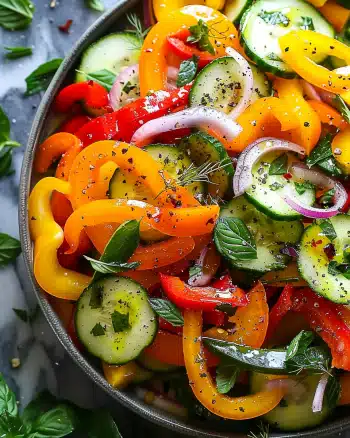 Cucumber & Sweet Pepper Summer Salad