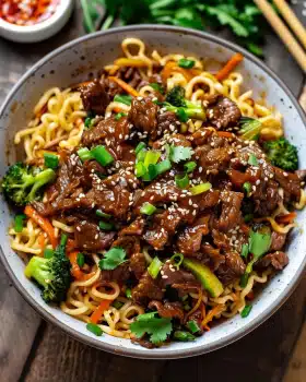 Sticky Beef Noodles