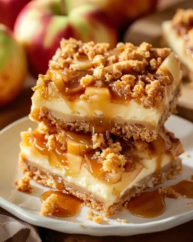 Caramel Apple Cheesecake Bars