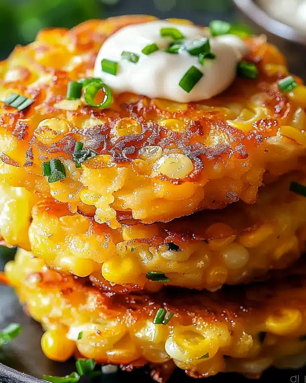 Cheesy Corn Fritters