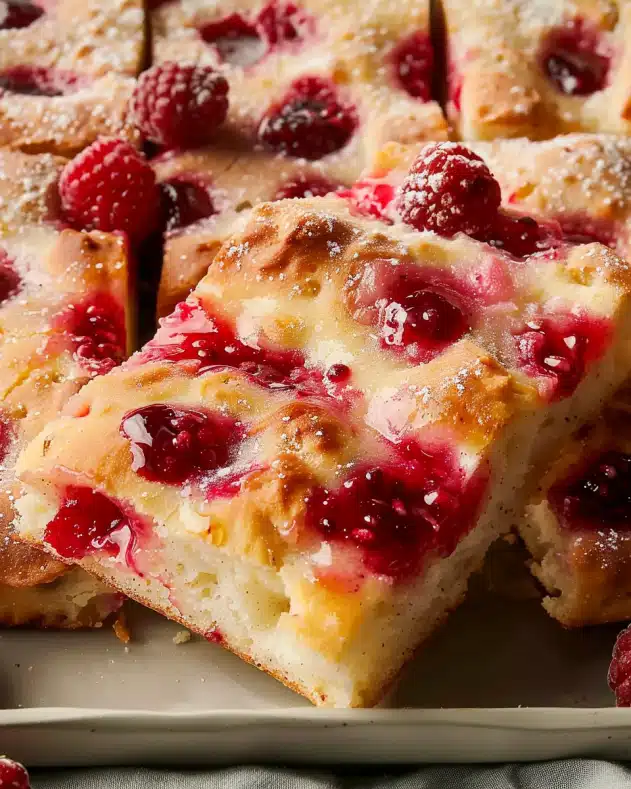 Sweet Focaccia with Raspberry Jam