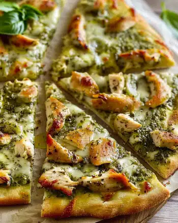 Herbed Chicken Pesto Pizza