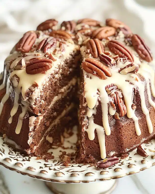 German Chocolate Pecan Pound Cake Delight