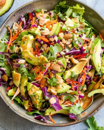 Vibrant Shredded Thai Salad with Avocado