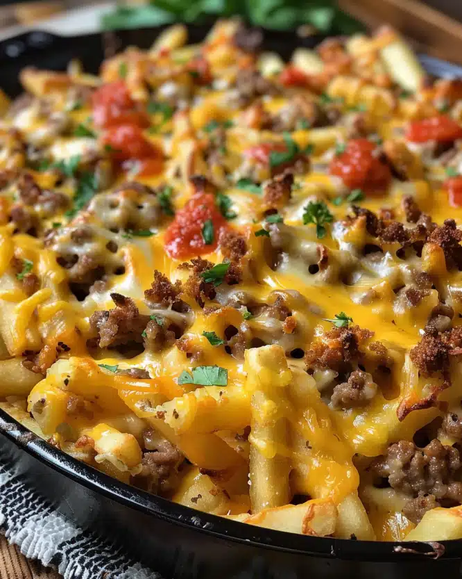 Cheeseburger French Fry Bake