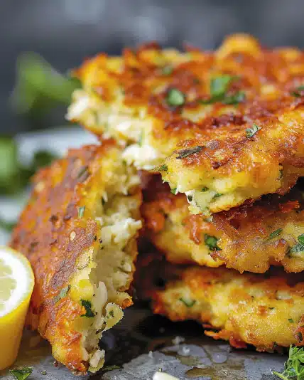 Cheesy Chicken Fritters Recipe