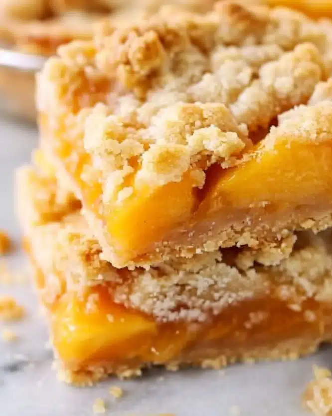 Peach Crumble Bars