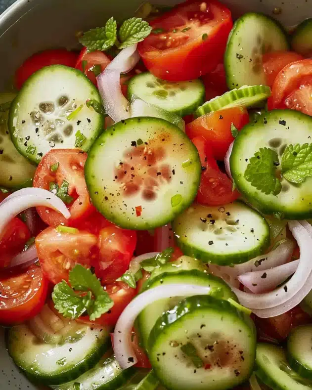 Tomato, Cucumber & Onion Salad