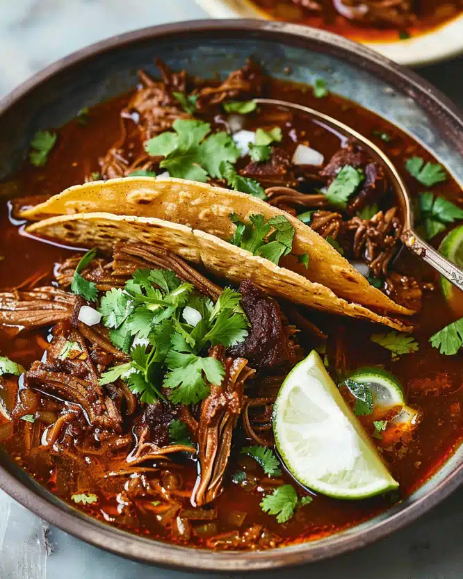 Birria Tacos with Rich Savory Broth