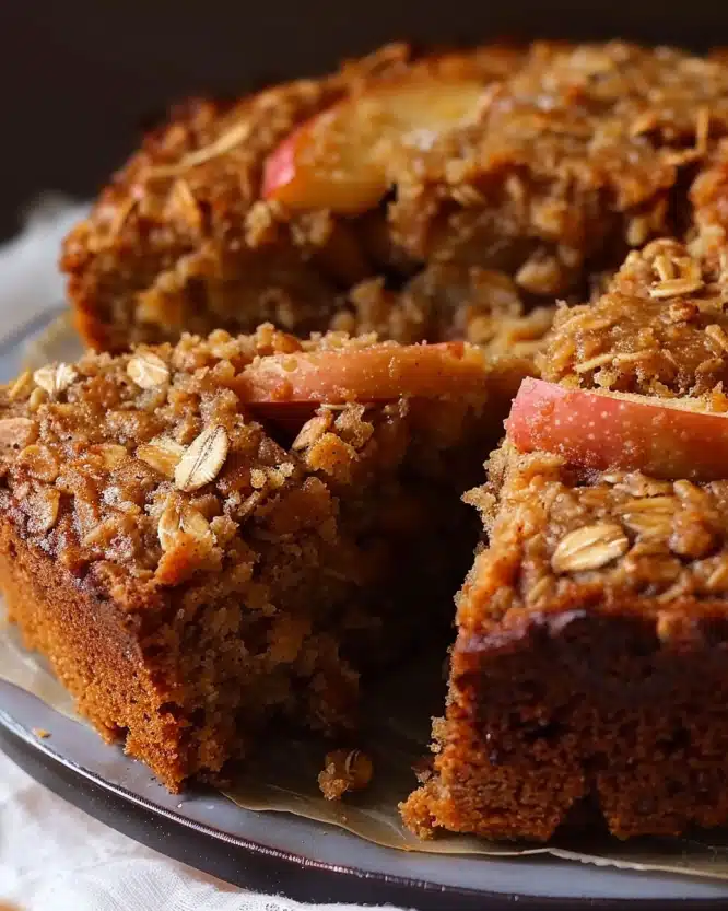 Healthy Breakfast Oatmeal Apple Cake