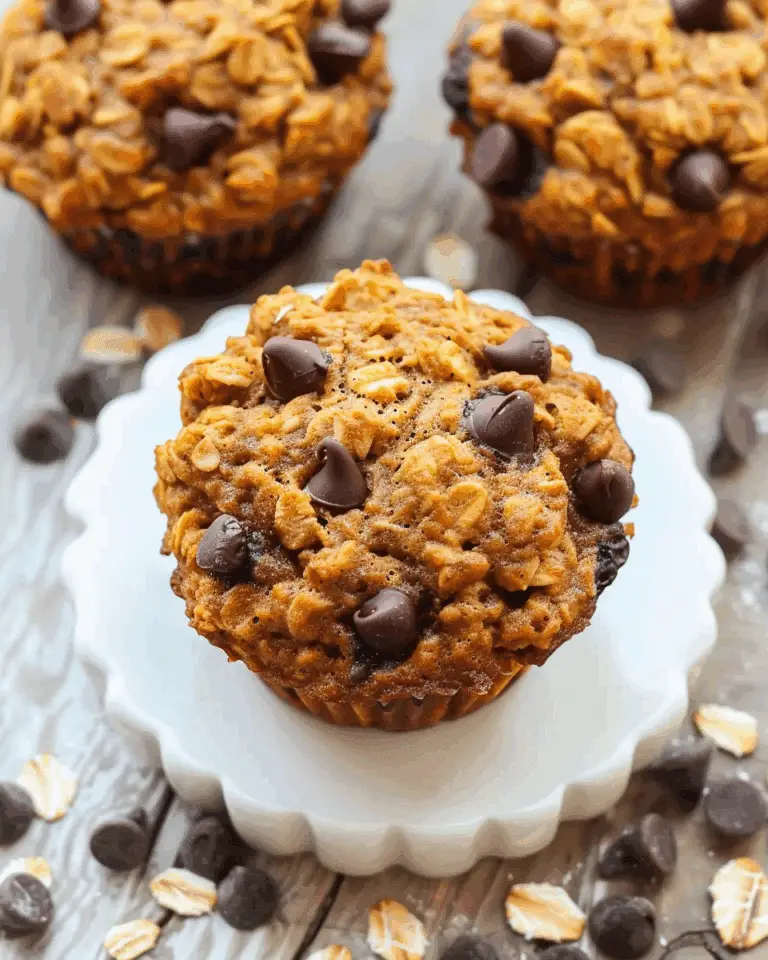 Oatmeal To-Go Pumpkin Chocolate Chip Muffins